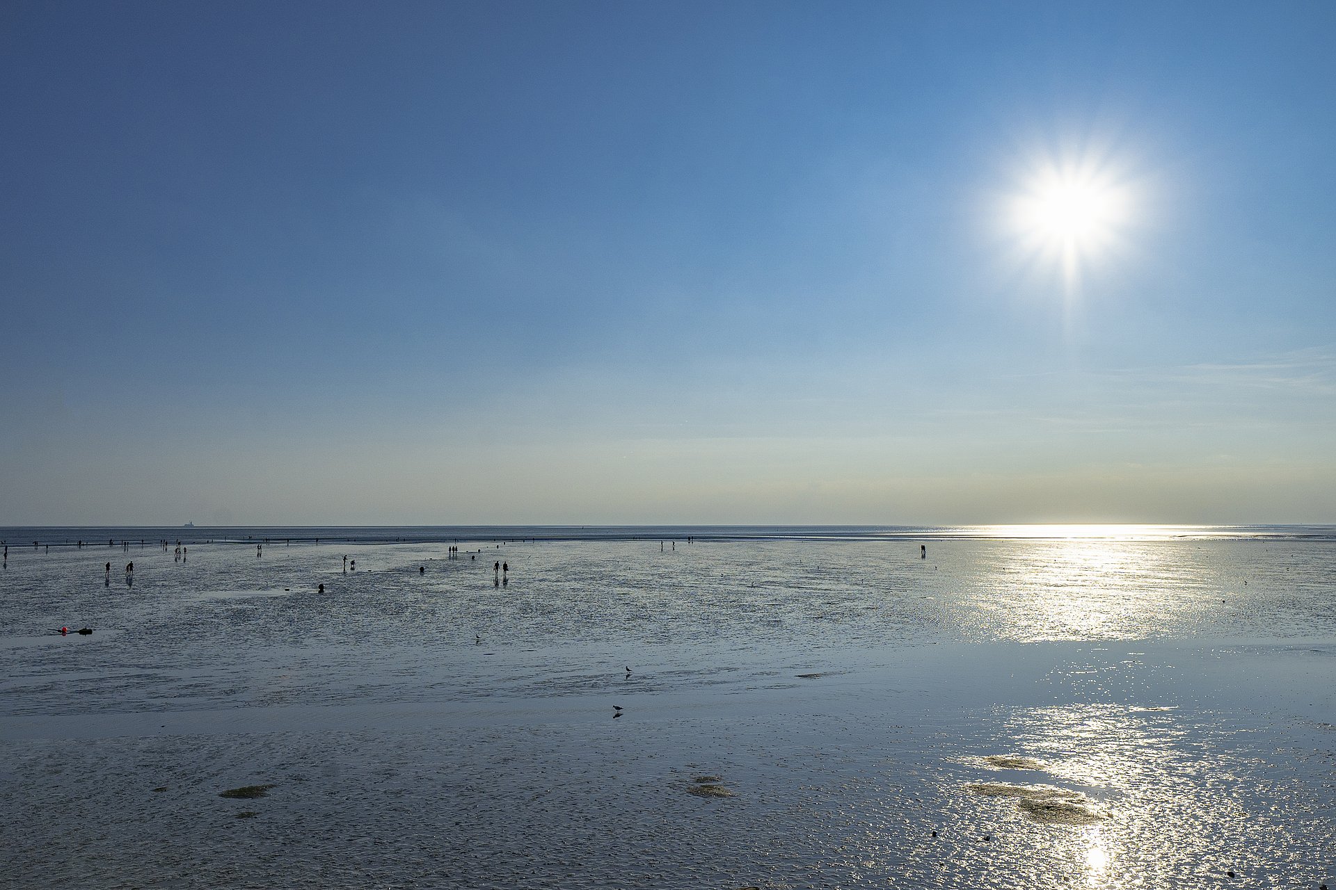 Büsumer Horizont über dem Wattenmeer bei Sonnenschein