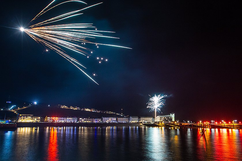Feuerwerk auf Helgoland