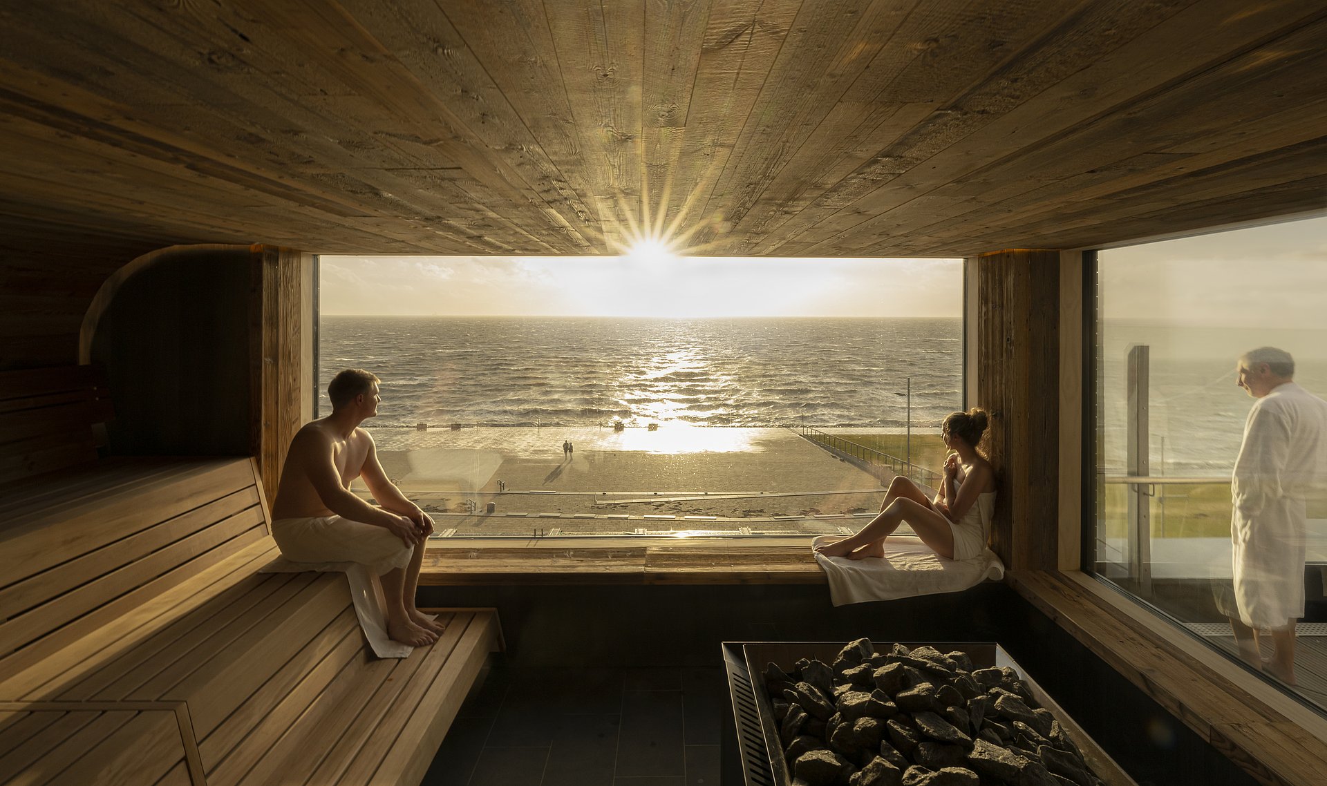 Meerzeit Panorama Sauna Blick