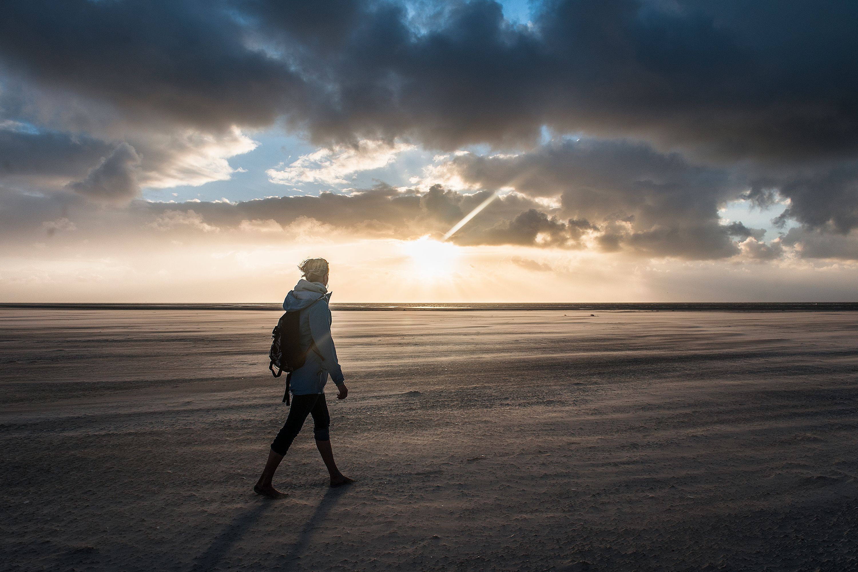 Spaziergang am Sandstrand