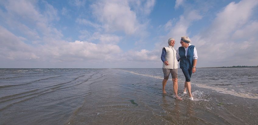 Durch das Watt laufen - Urlaub in Büsum an der Nordsee