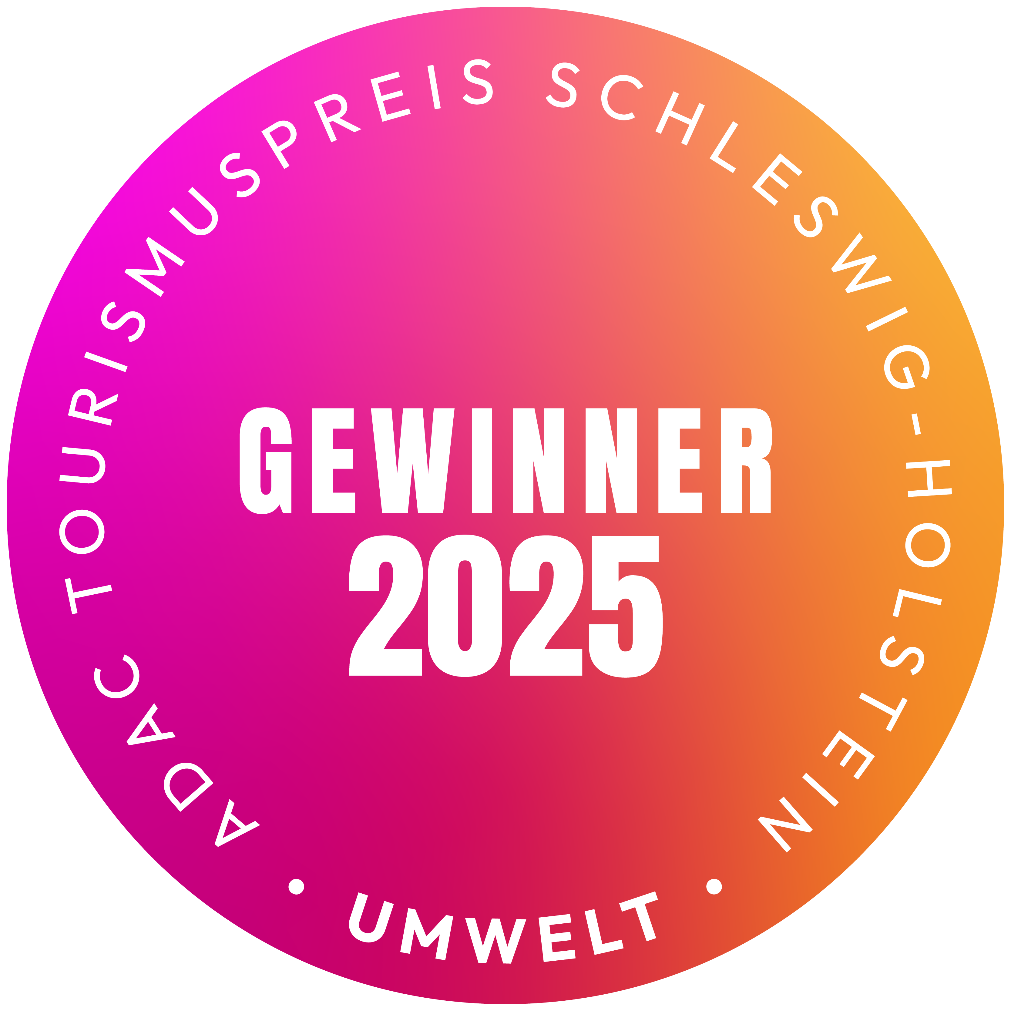 Badge Gewinner ADAC Tourismuspreis Schleswig-Holstein 2025 im Thema Umwelt