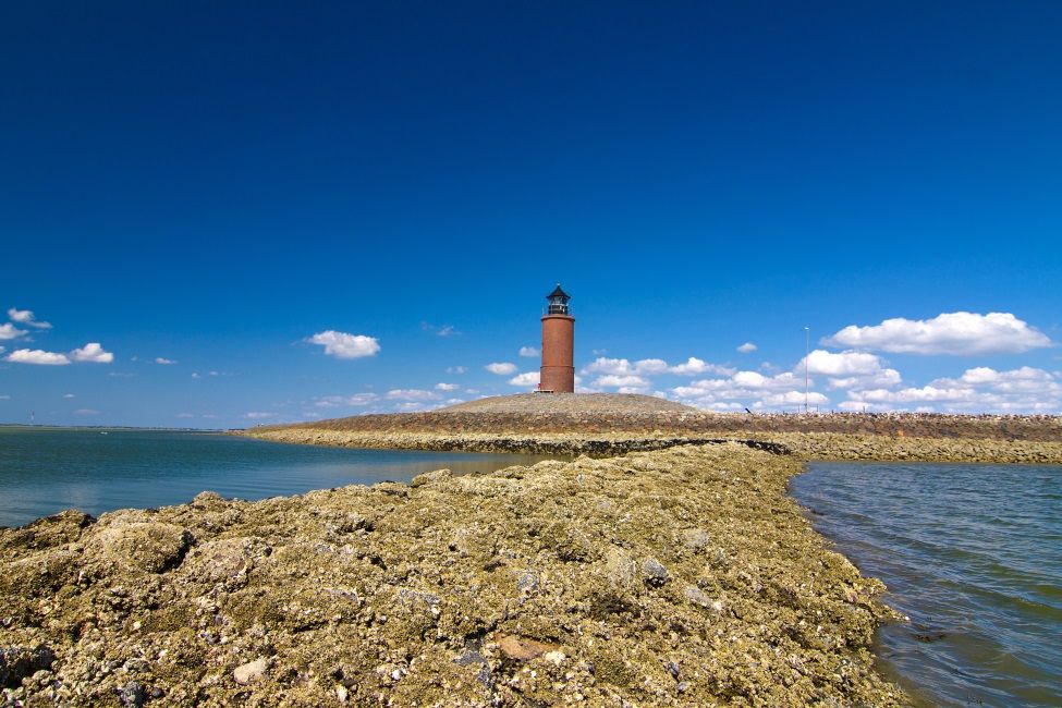 Der Leuchtturm der Hallig Langeneß