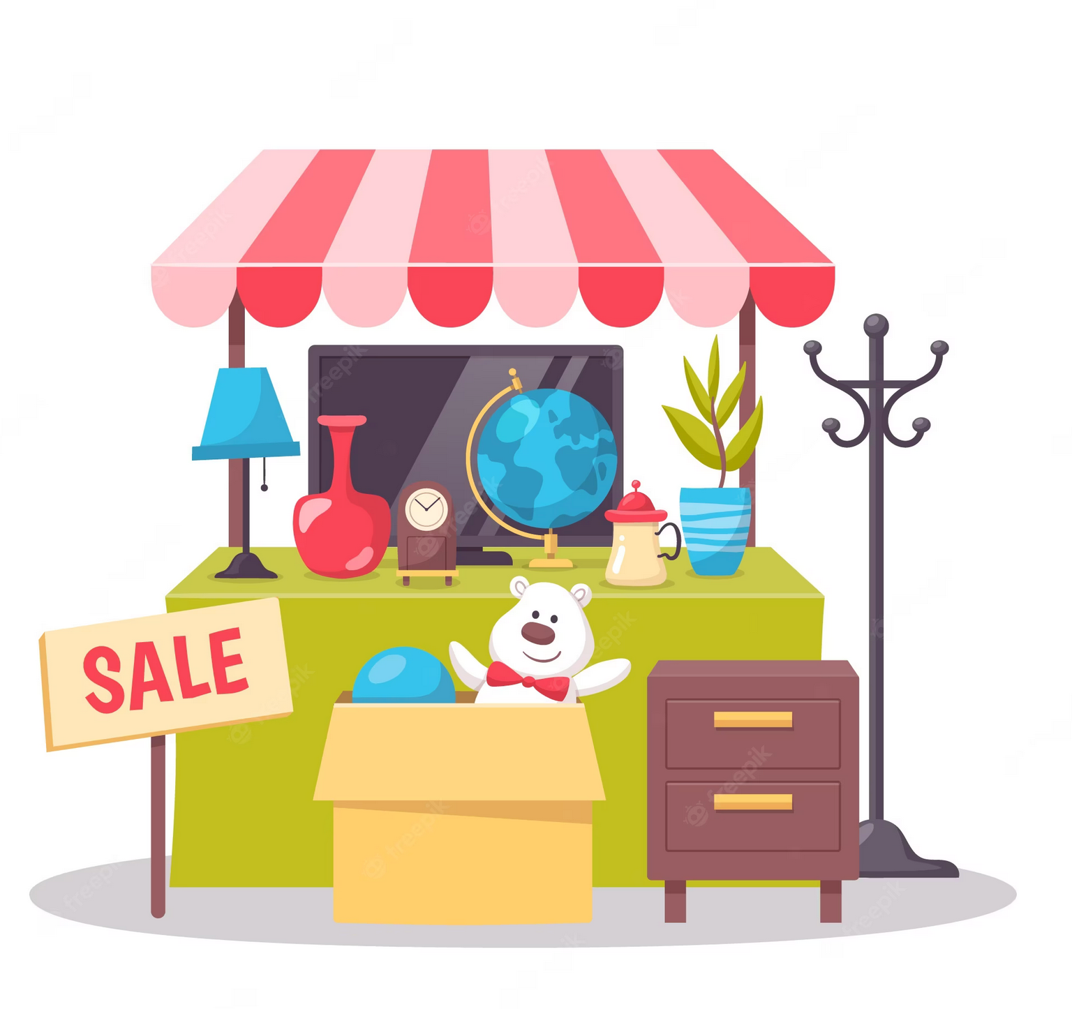 Nordseetourismus GartenFlohmarkt mit Kaffee und Kuchen