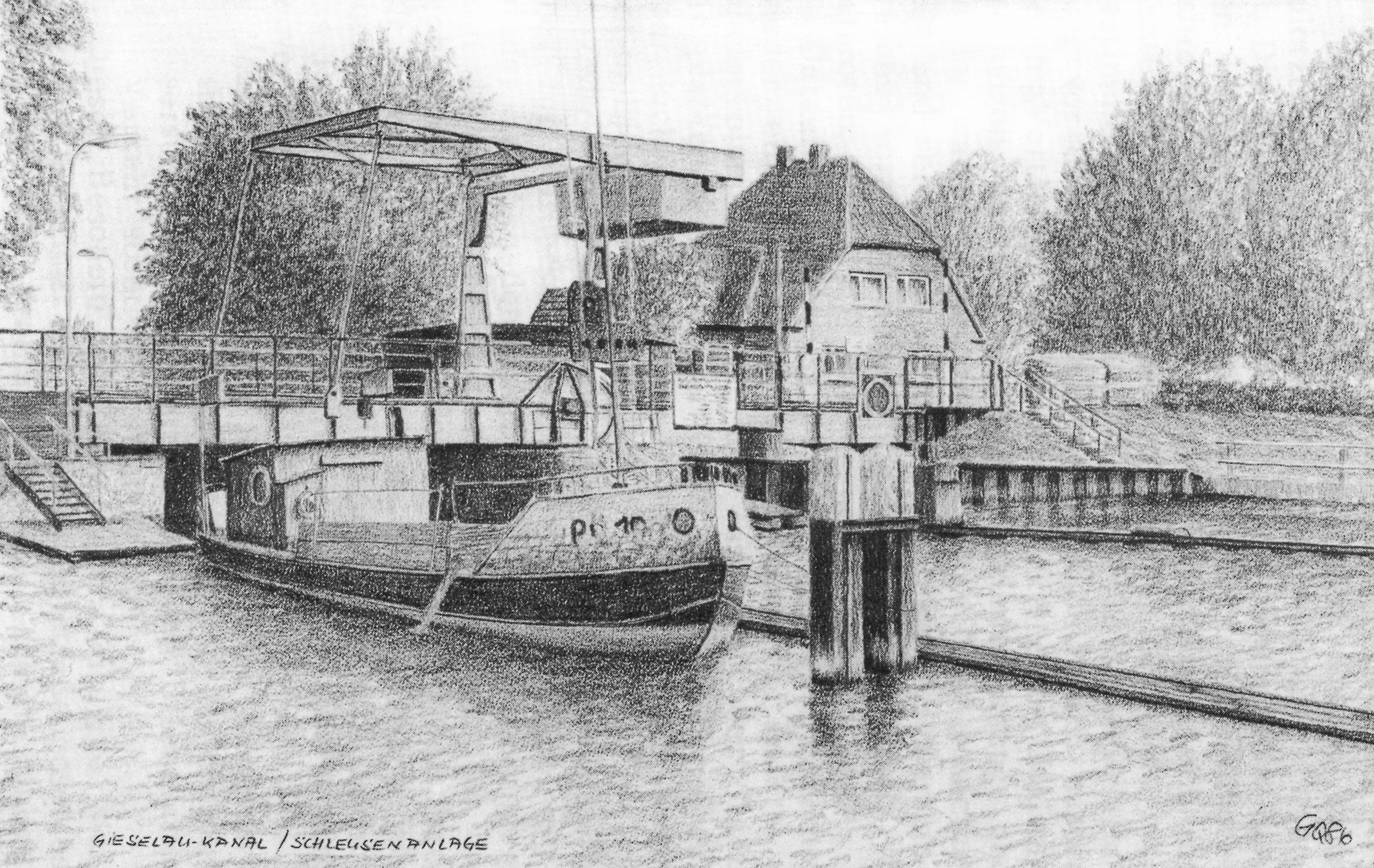Gieselaukanal mit Klappbrücke