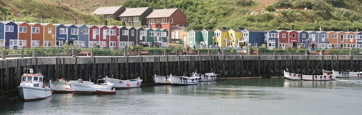Hummerbuden und Börteboote auf Helgoland