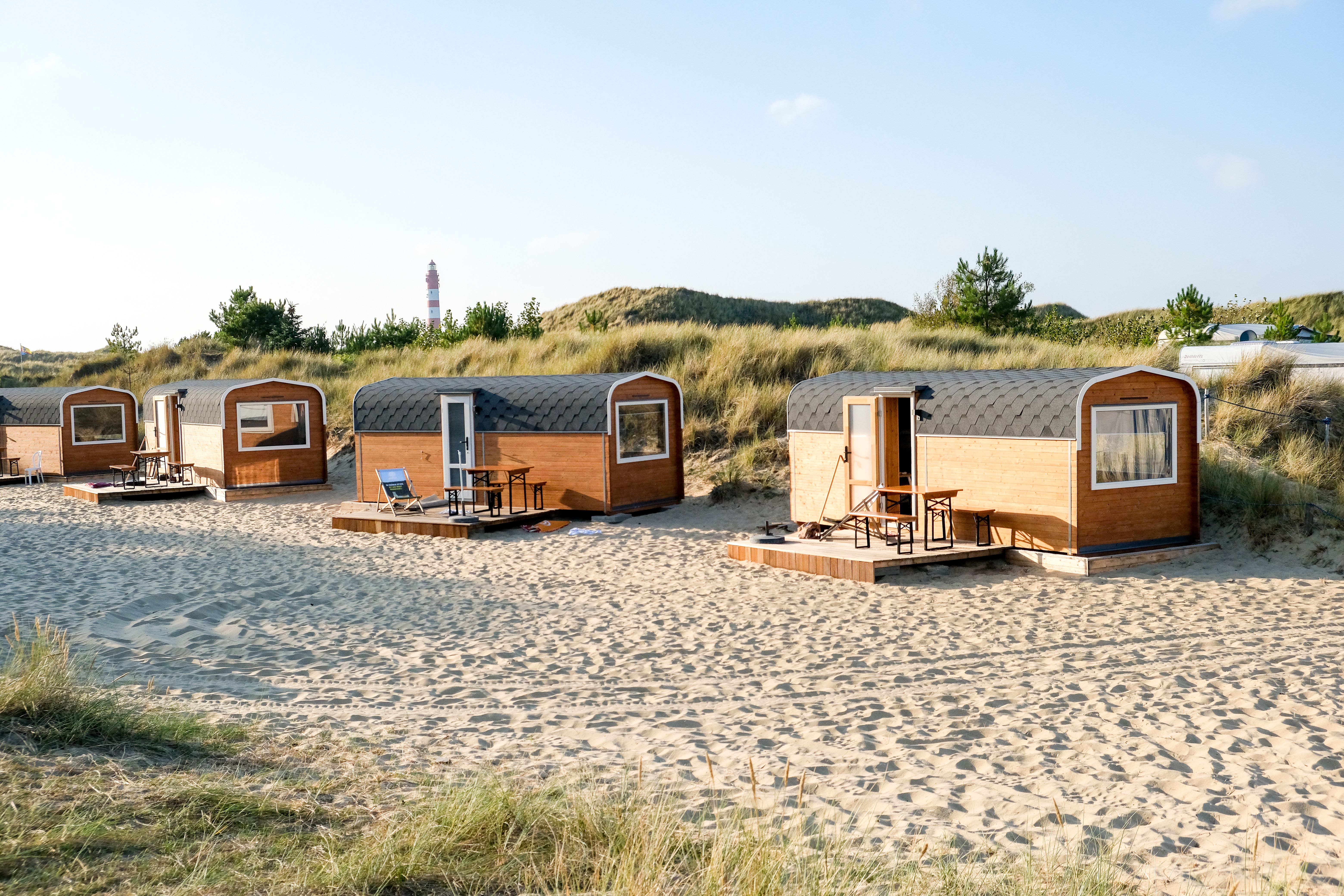 Glamping in den Dünenlodges in mitten der Dünen