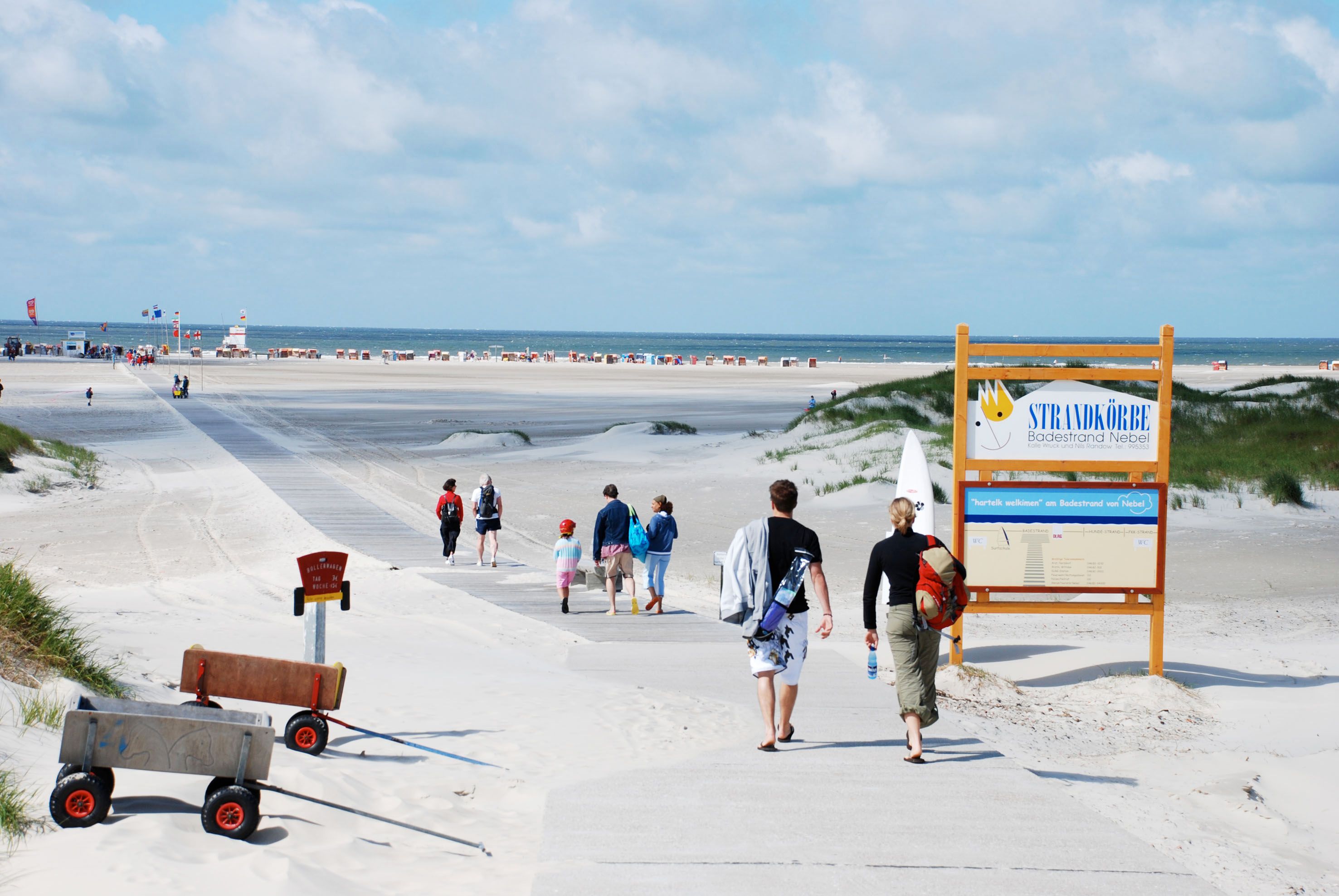 Blick über den Kniepsand am Nebeler Strand