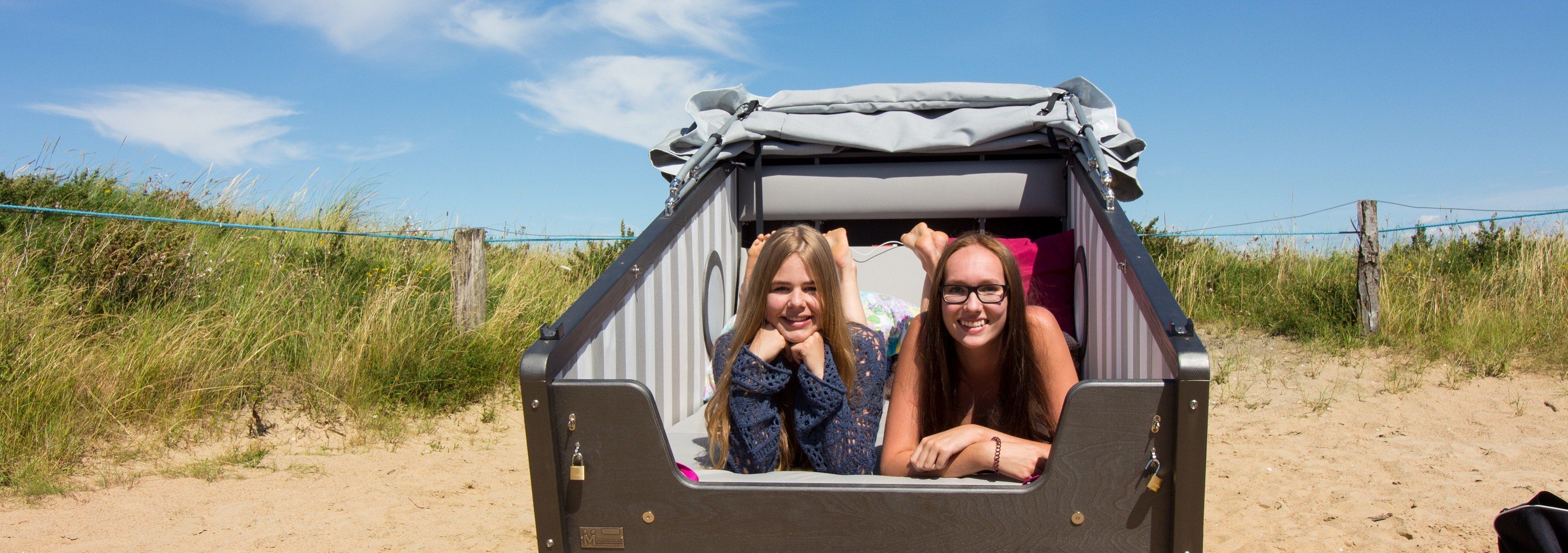 Im Strandkorb liegen