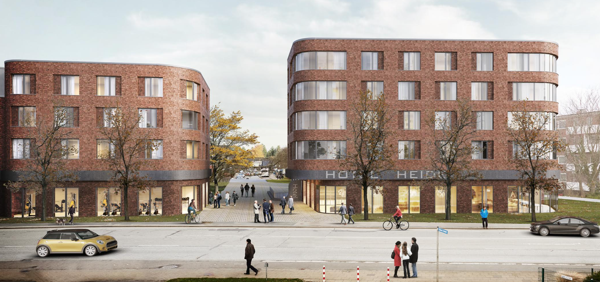 Skizze des zukünftigen Mercure Living in Heide 
