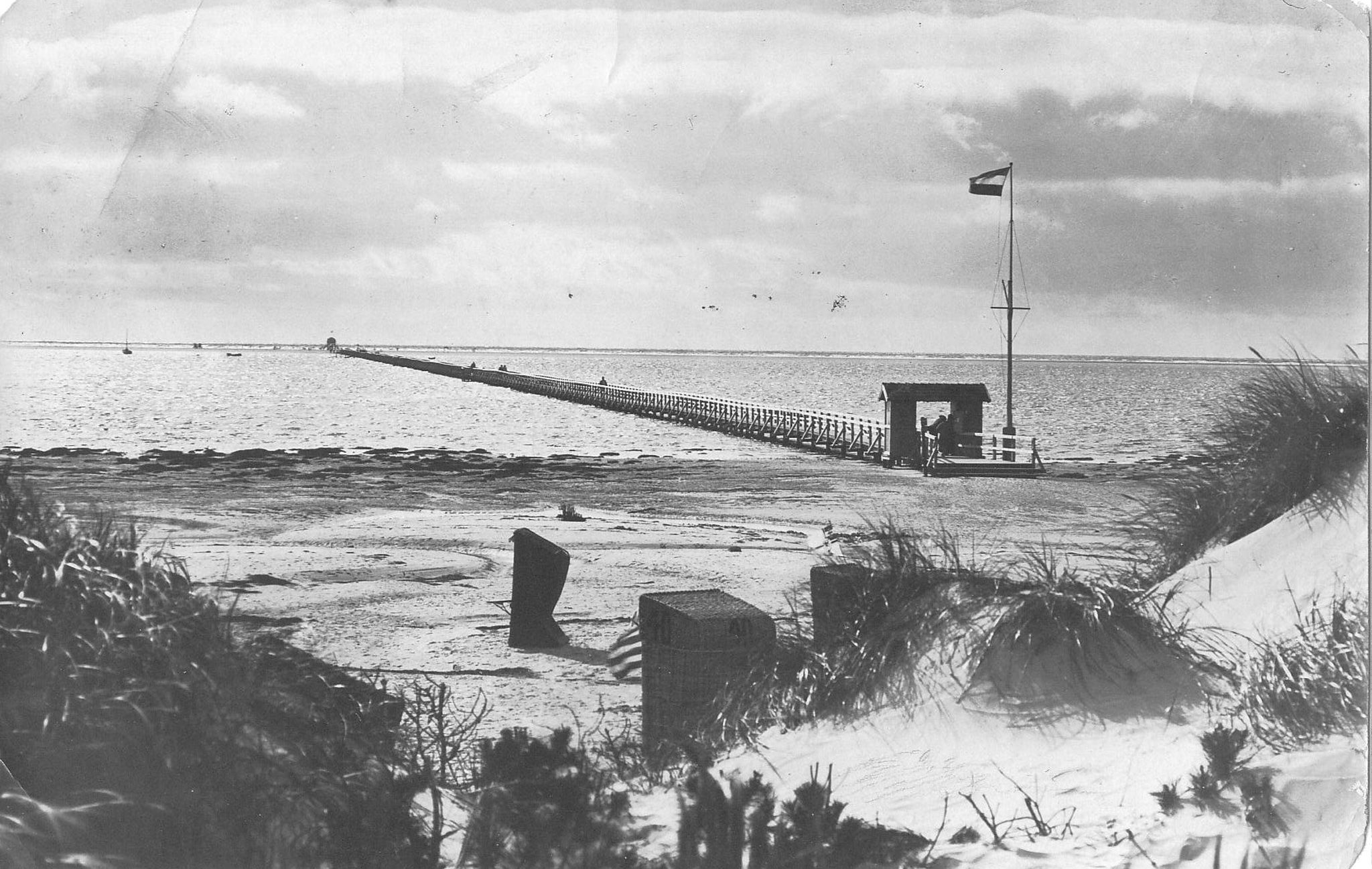 Seebrücke 1926 in St. Peter-Ording.