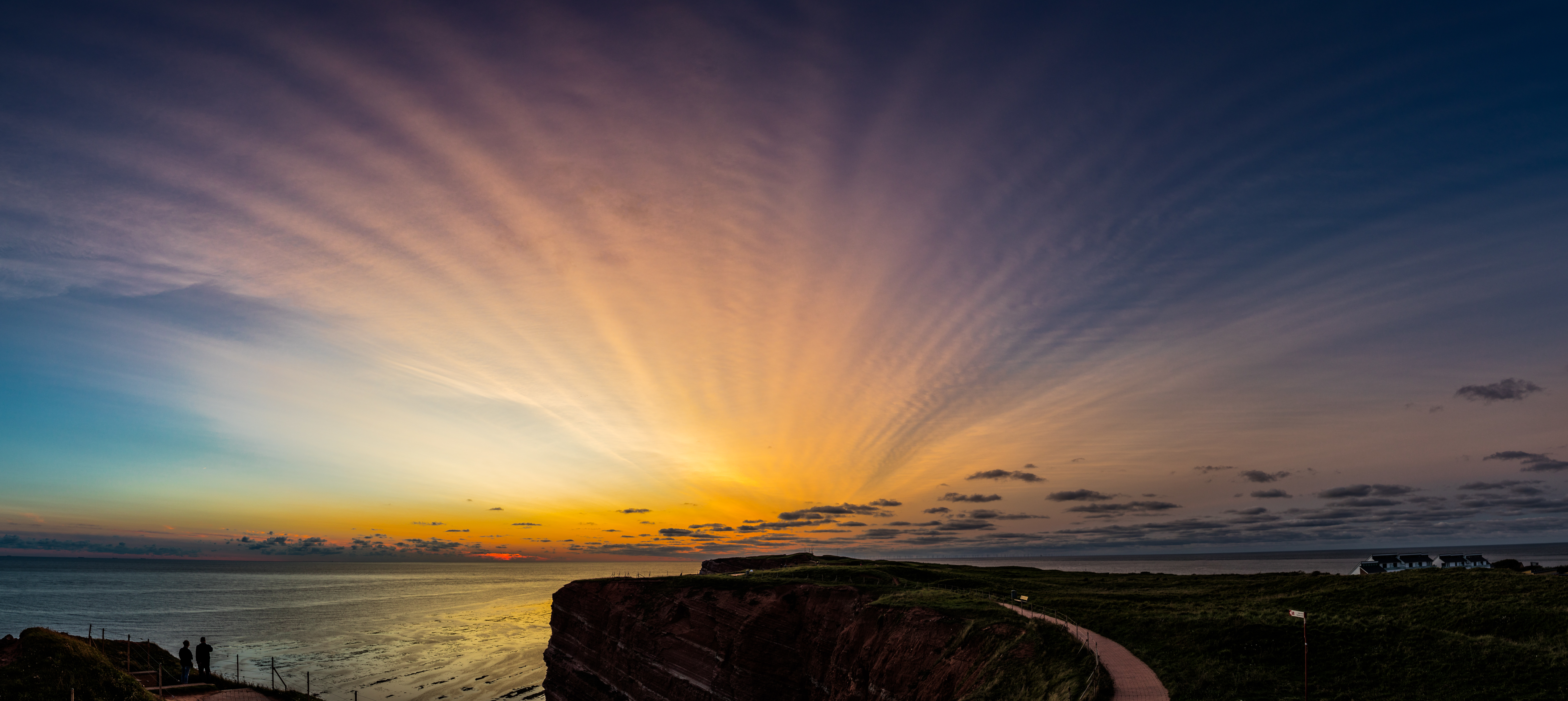 sehr schöner Sonnenuntergang bei Helgoland