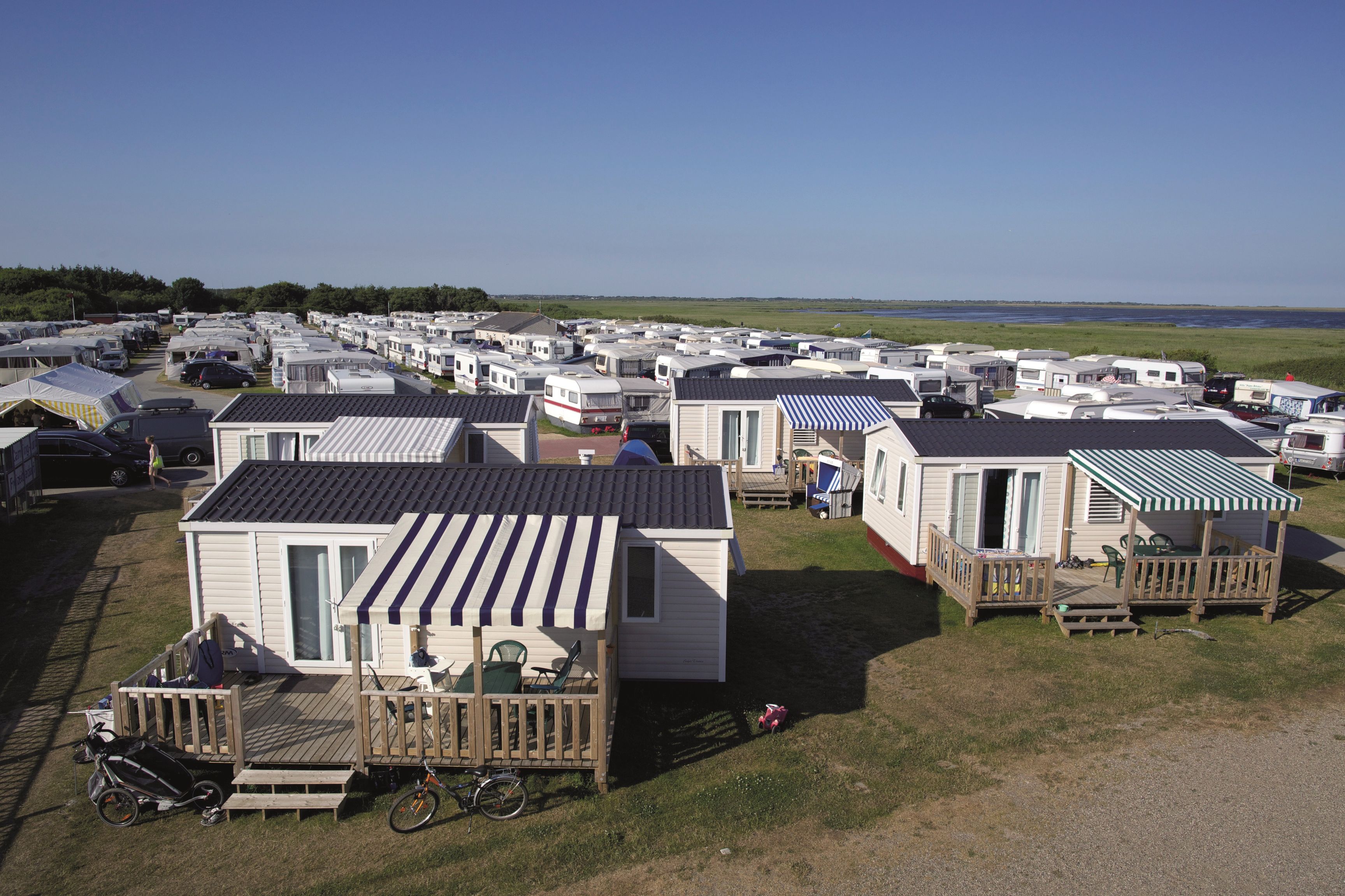 Blick über den Campingplatz Rantum und seine Ausstattung