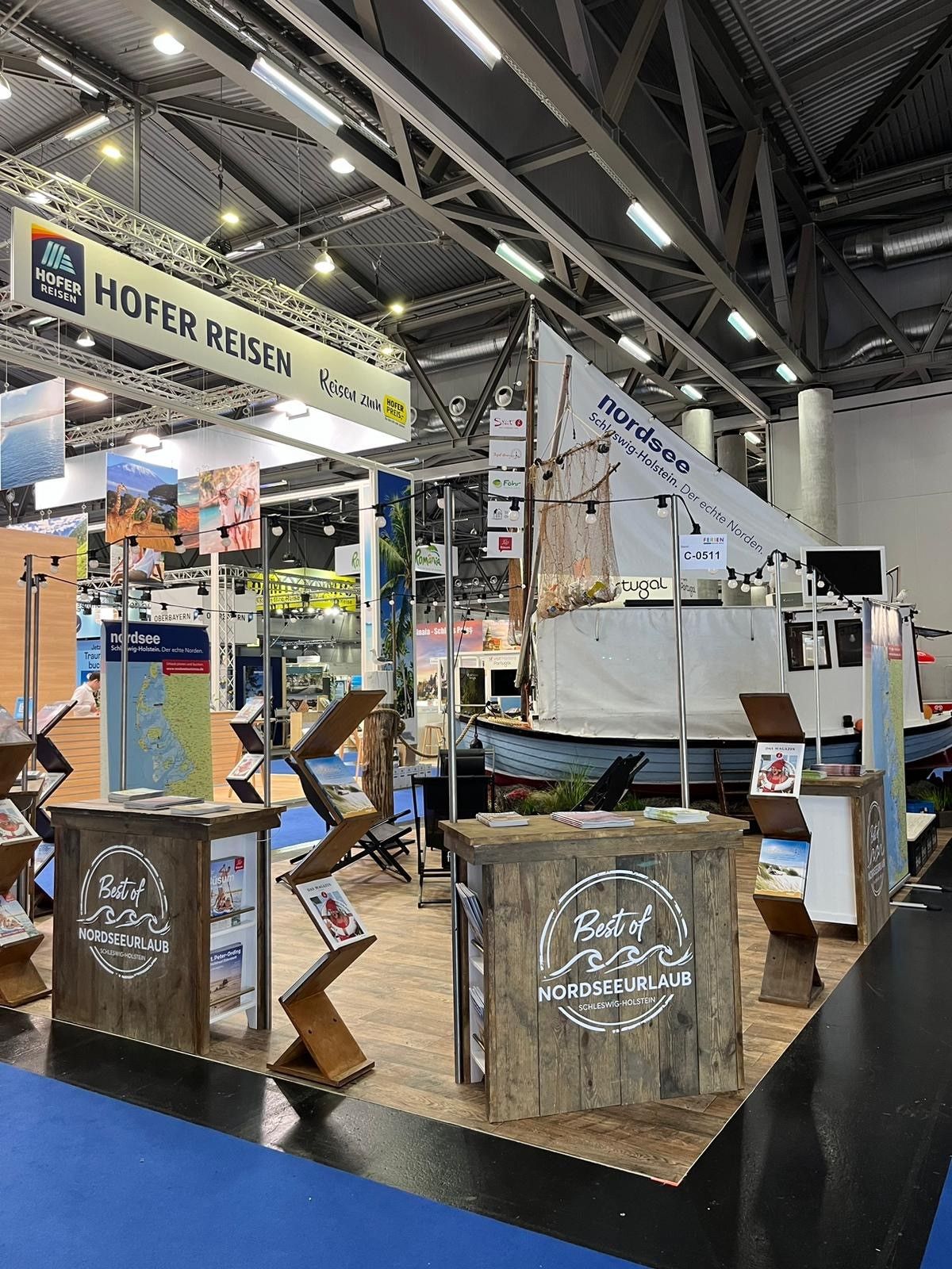 Der Messestand der Nordsee Schleswig-Holstein auf der Messe Wien