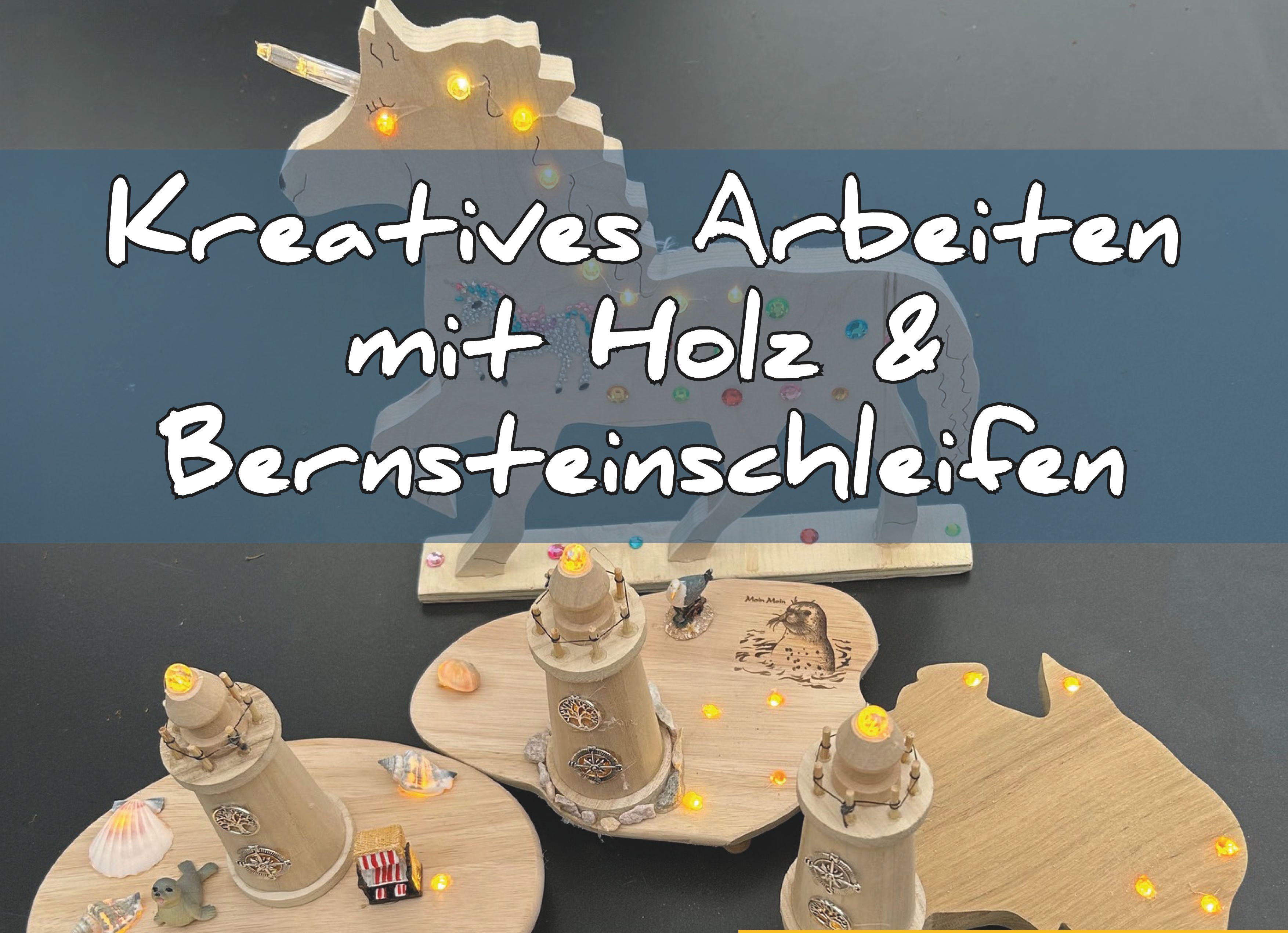Bernsteinschleifen und Arbeiten mit Holz
