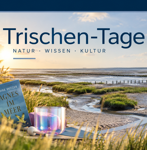 Kleines Plakat mit der Aufschrift "Trischen-Tage". – Foto: TZ Friedrichskoog